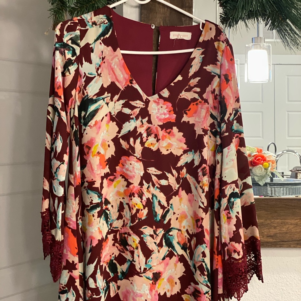 Mini fall color dress.